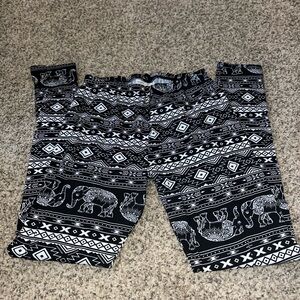 Black and White Elephant Print legging